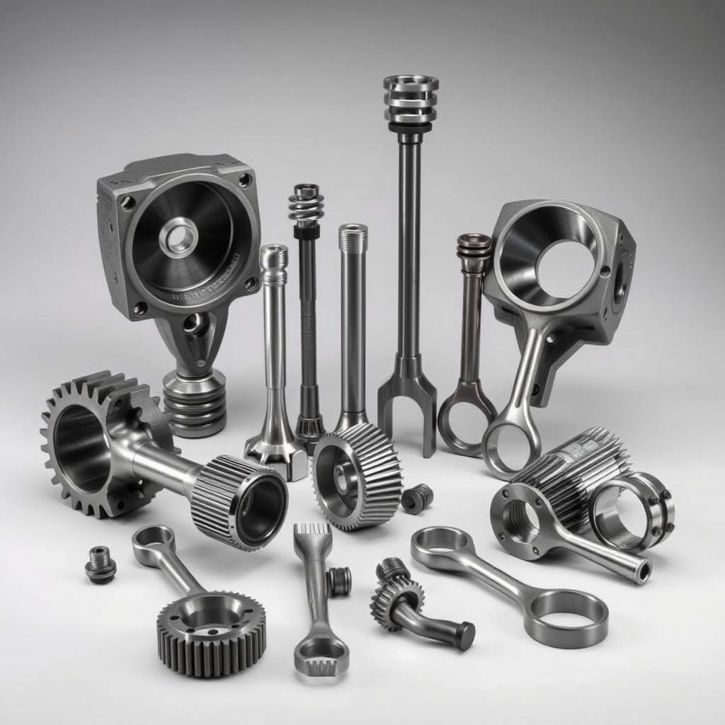 Forged automotive components including crankshafts and connecting rods