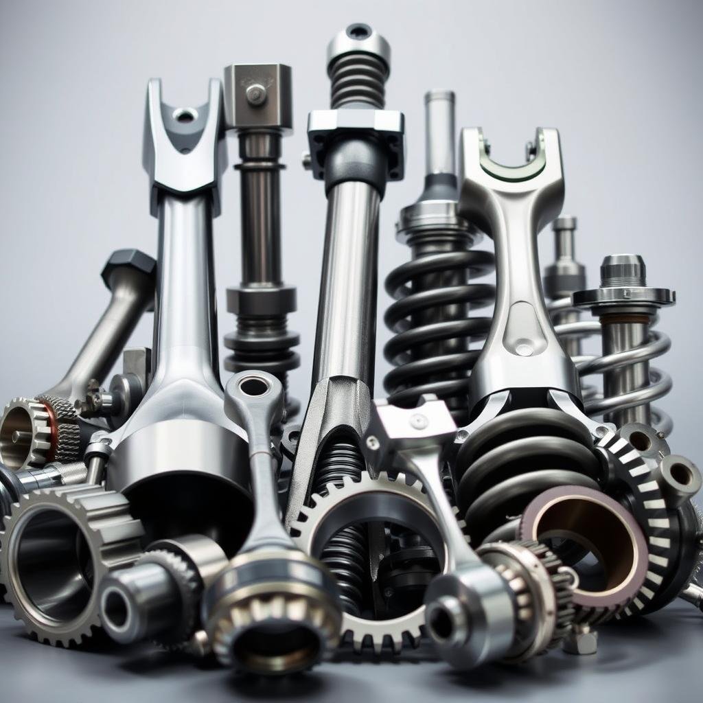 Forged metal automotive components manufactured at MAIKONG's metal forge facility