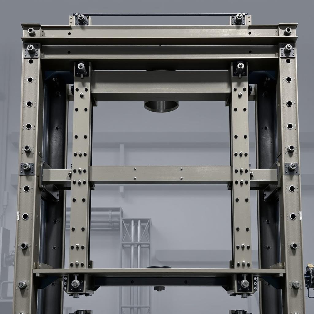 Forging press frame structure