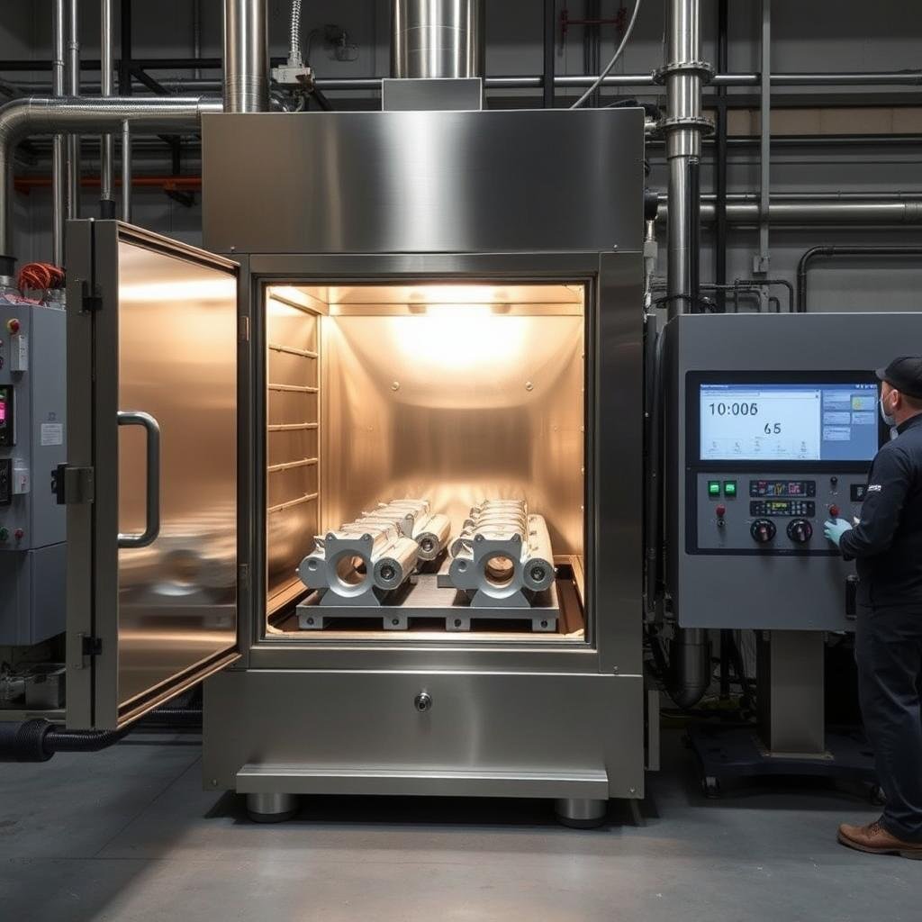 Heat treatment furnace for aluminum forged components Heat treatment furnace for aluminum forged components