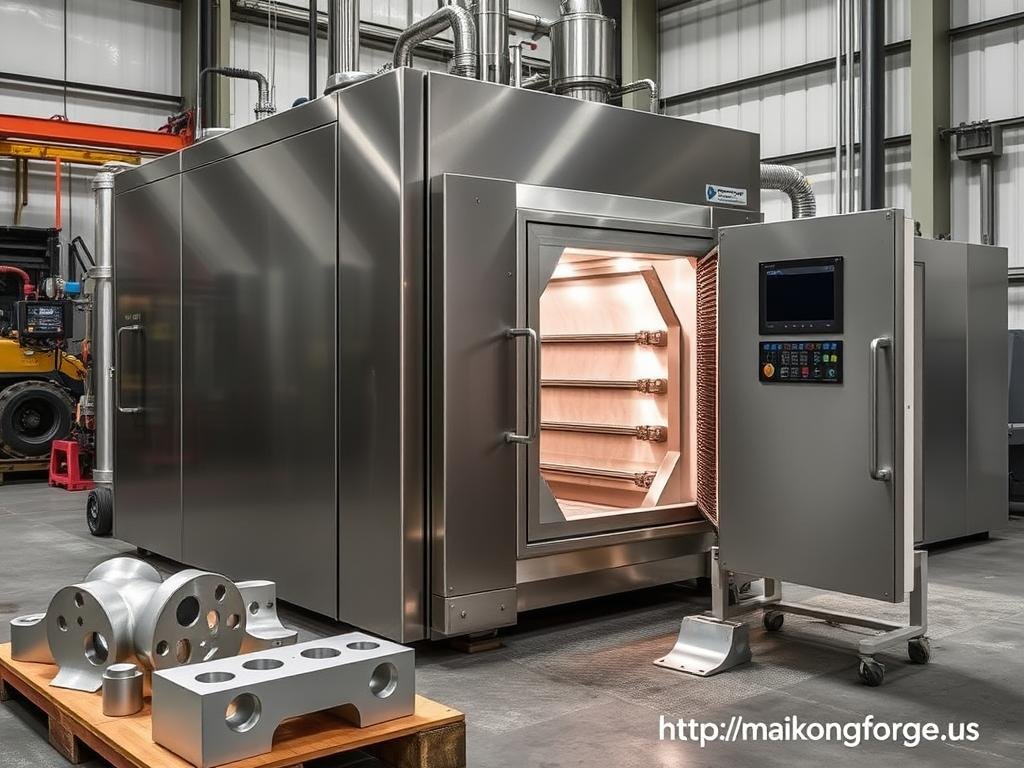 Heat treatment furnace for aluminum forged parts at MAIKONG facility
