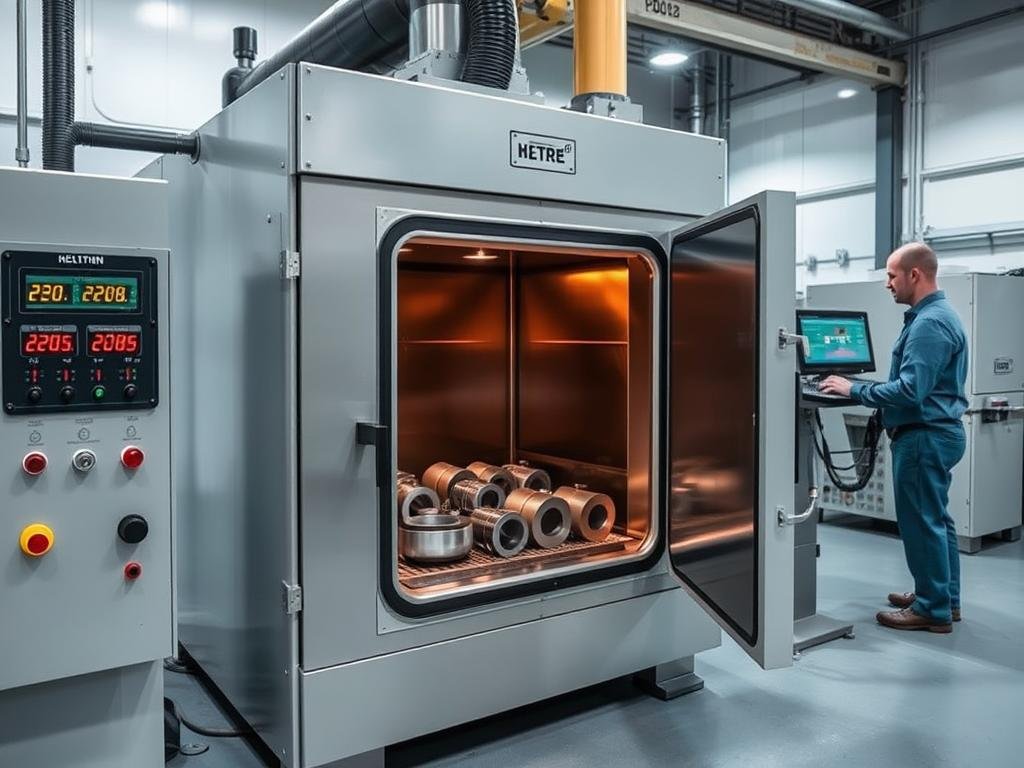 Heat treatment furnace for forged metal components