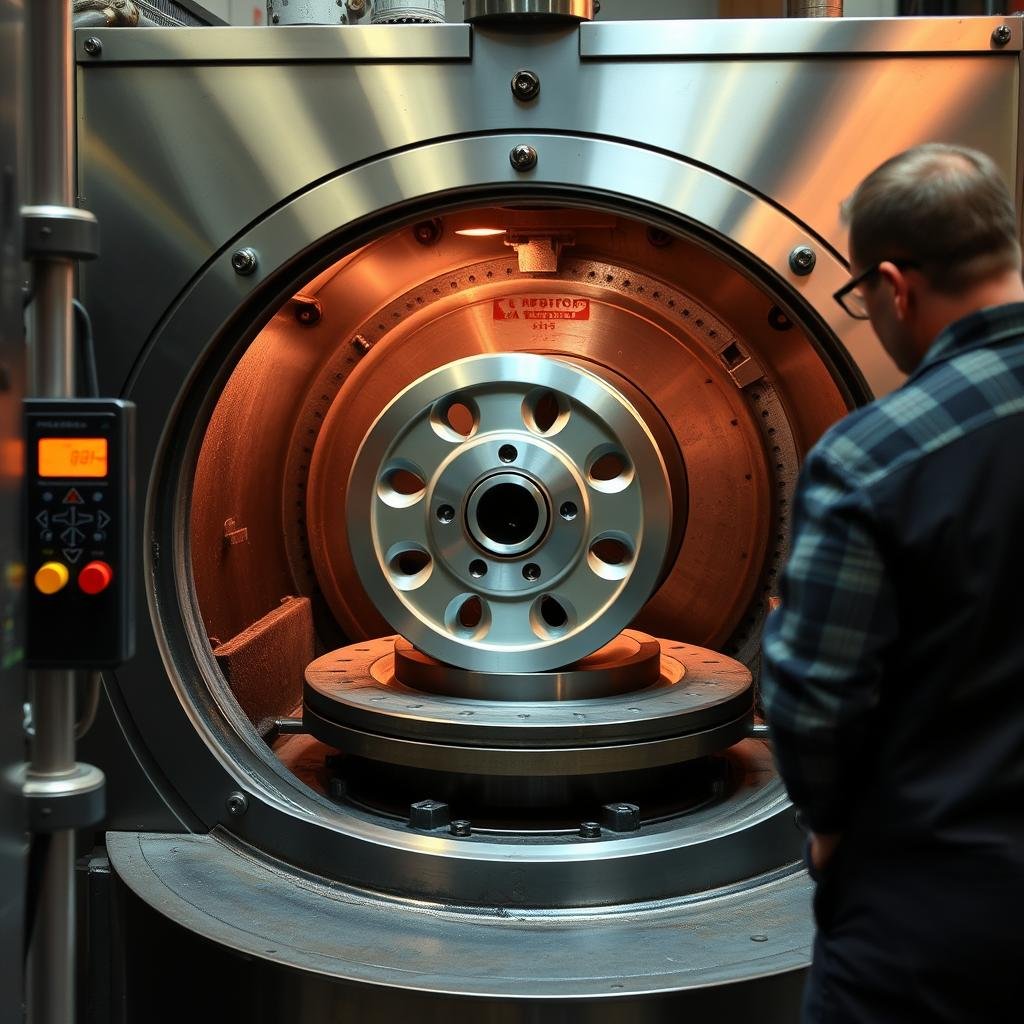 Heat treatment process for machined forged aluminum center wheel Heat treatment process for machined forged aluminum center wheel