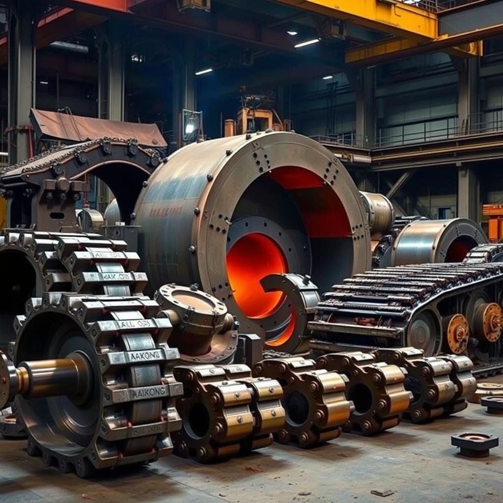 Heavy equipment components forged using MAIKONG tooling systems Heavy equipment components forged using MAIKONG tooling systems