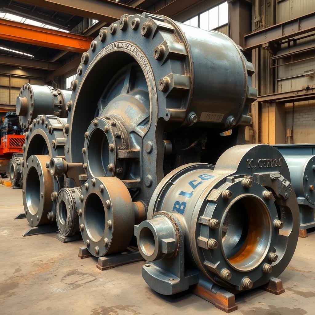 Heavy machinery components created with industrial forge tooling Heavy machinery components created with industrial forge tooling