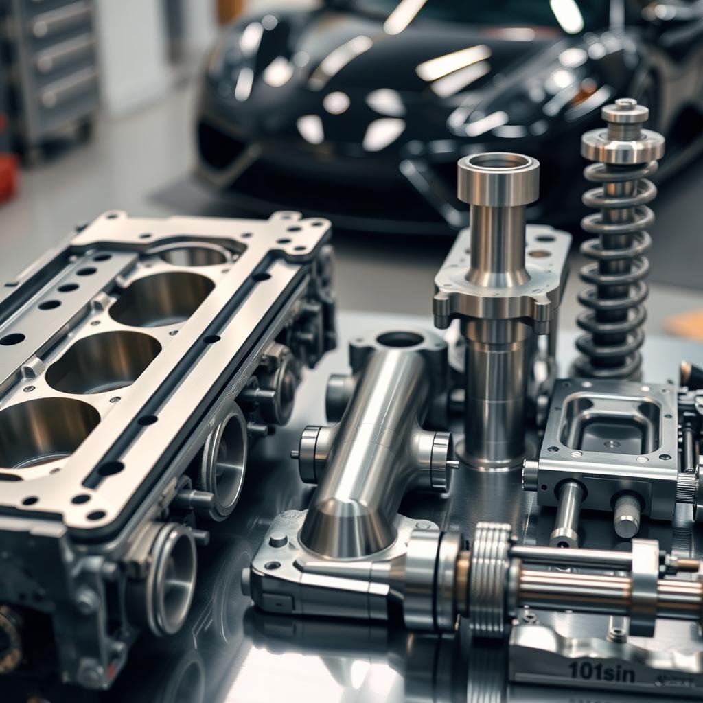 High-performance automotive parts created through billet machining