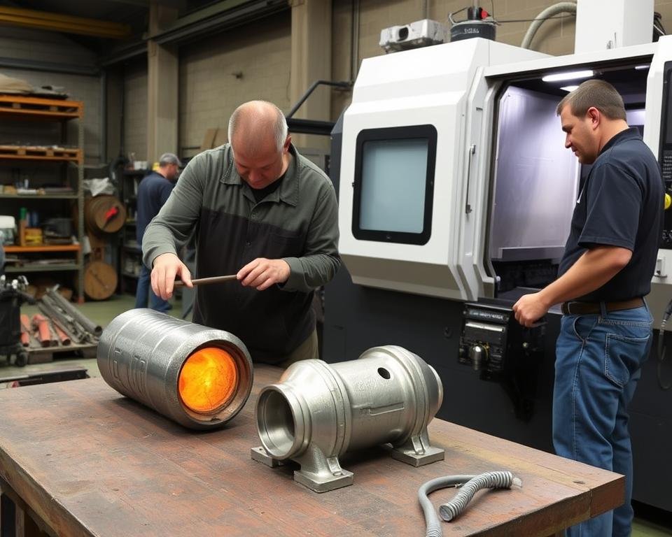 Hybrid manufacturing process combining hand forging and precision machining for optimal results