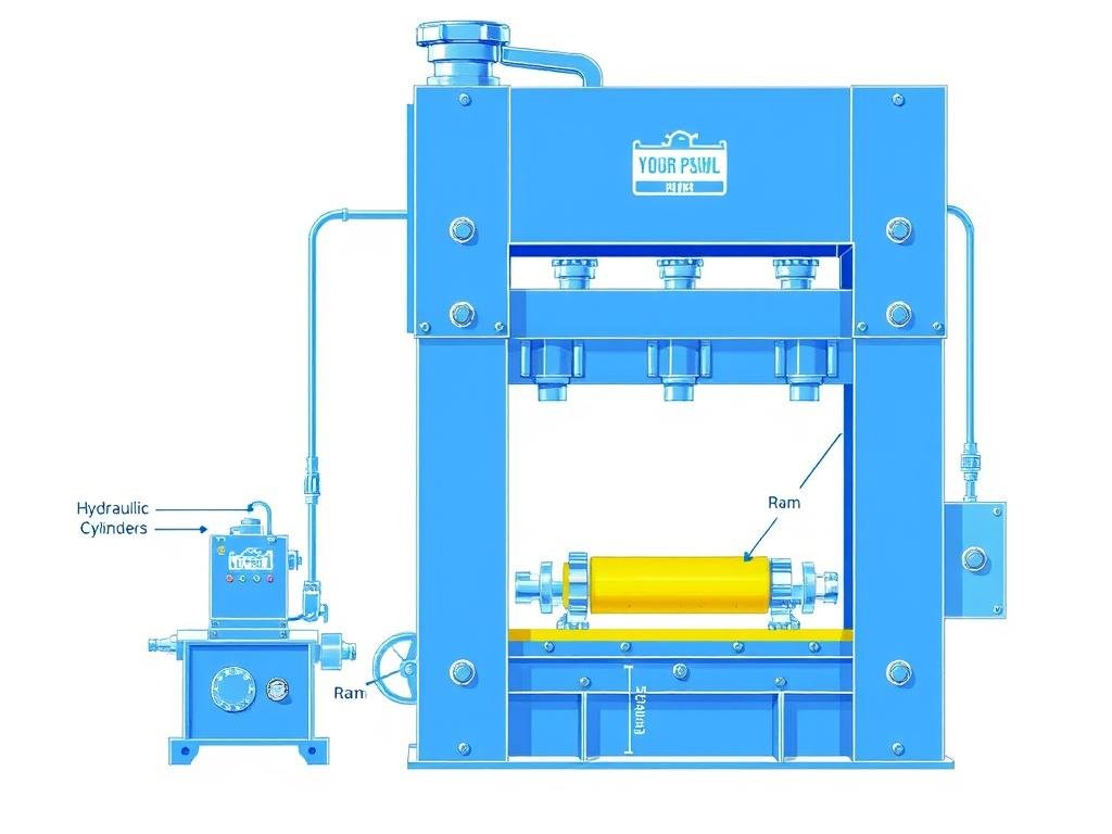 Hydraulic forging press system with pressure controls