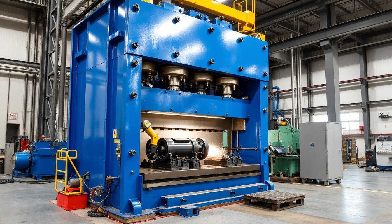 Industrial Forging Press in operation at MAIKONG manufacturing facility