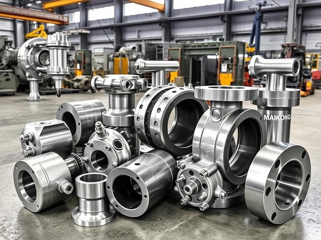 Industrial aluminum forged components manufactured by MAIKONG for heavy machinery