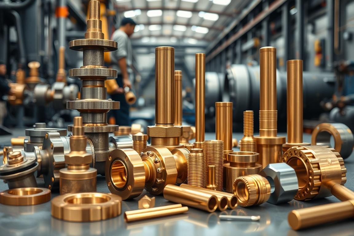 Industrial brass extrusion components used in manufacturing