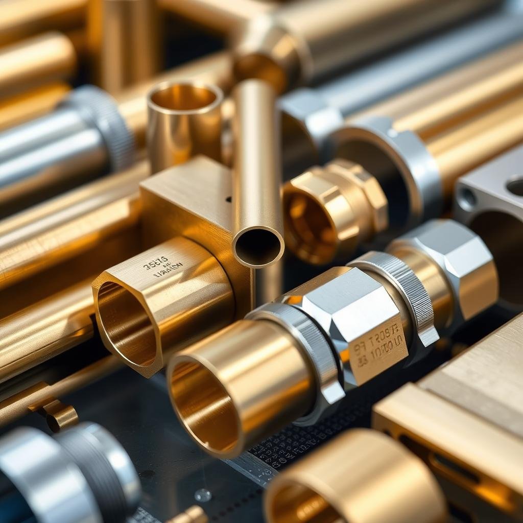 Industrial brass extrusions used in manufacturing and engineering