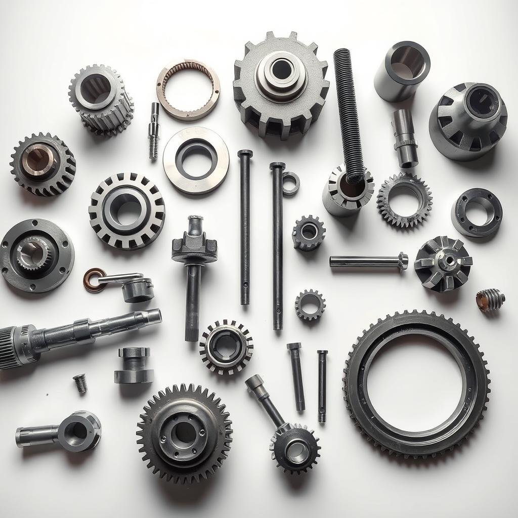 Industrial machinery components produced through forging press operations
