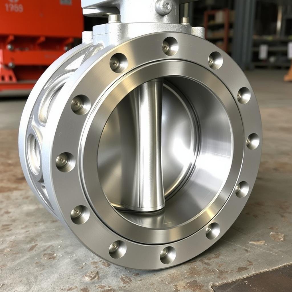 Industrial valve body produced through hot forging aluminum process