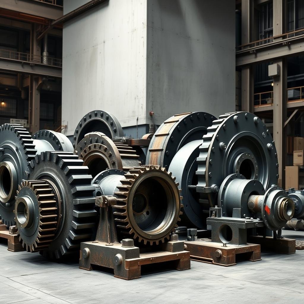 Large steel forged components for heavy machinery applications