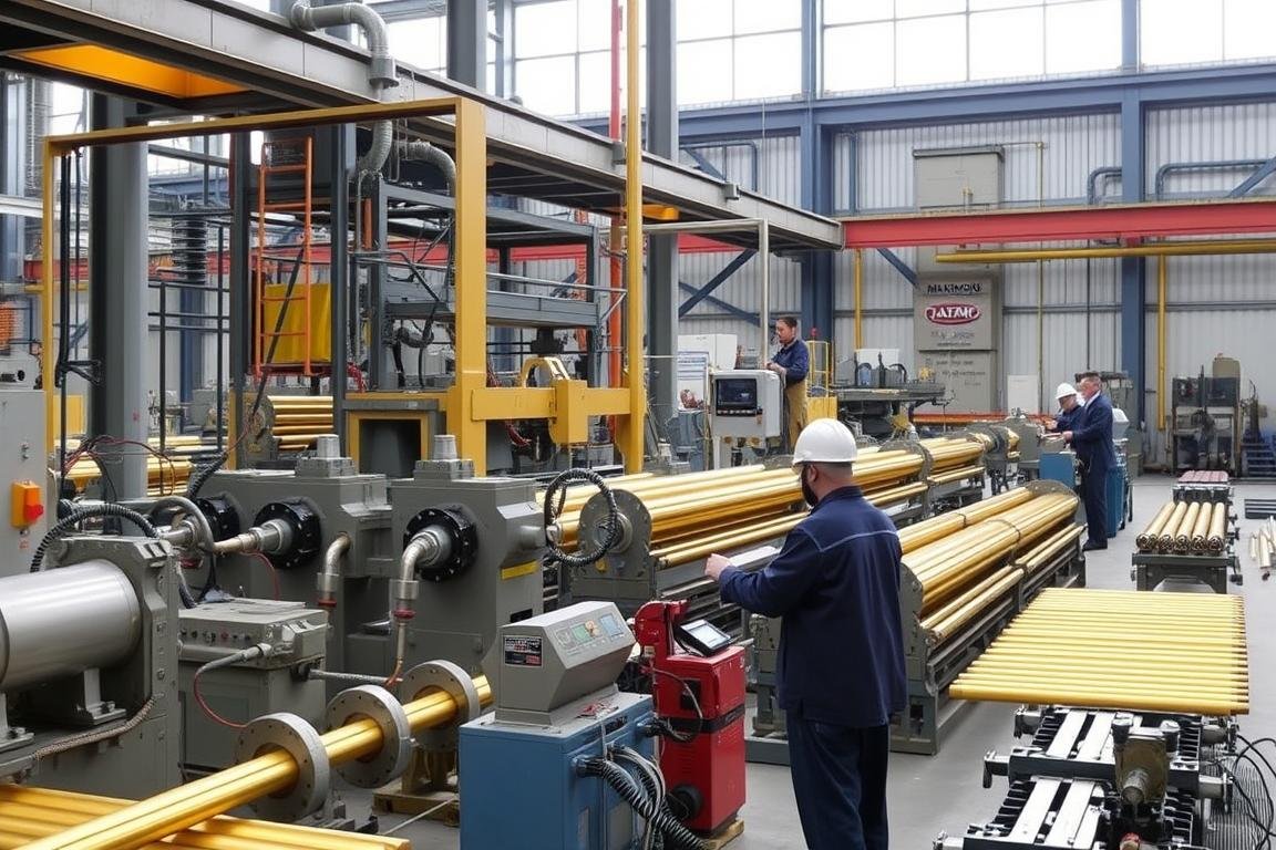 Lead-free brass extrusion manufacturing process at MAIKONG facility