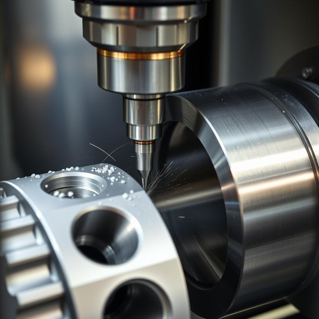 MAIKONG CNC turning operation on aluminum forged component