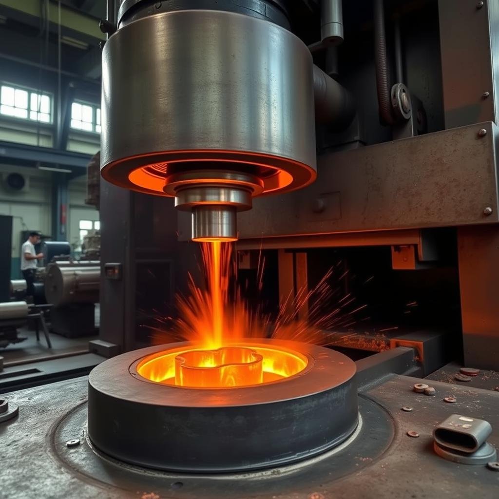 MAIKONG FACTORY forging process with heated metal being shaped