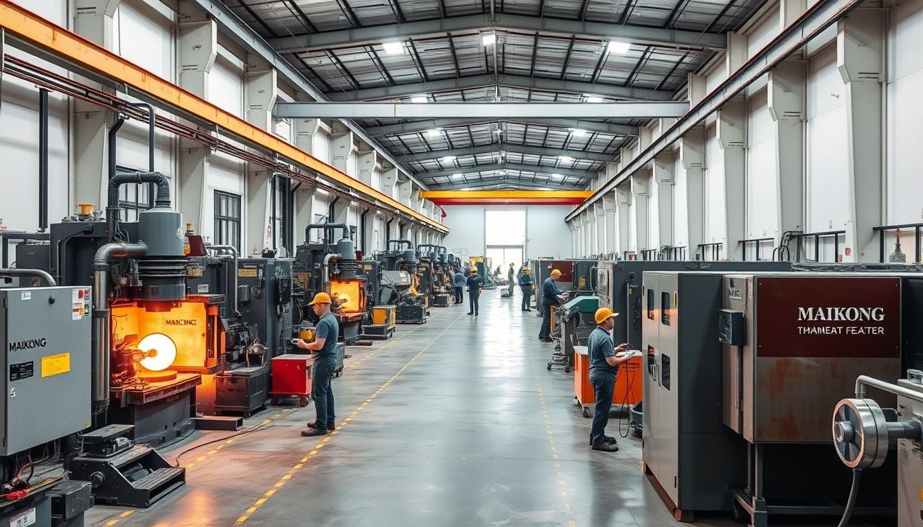 MAIKONG FACTORY manufacturing facility in GD, SZ showing advanced metal forging equipment