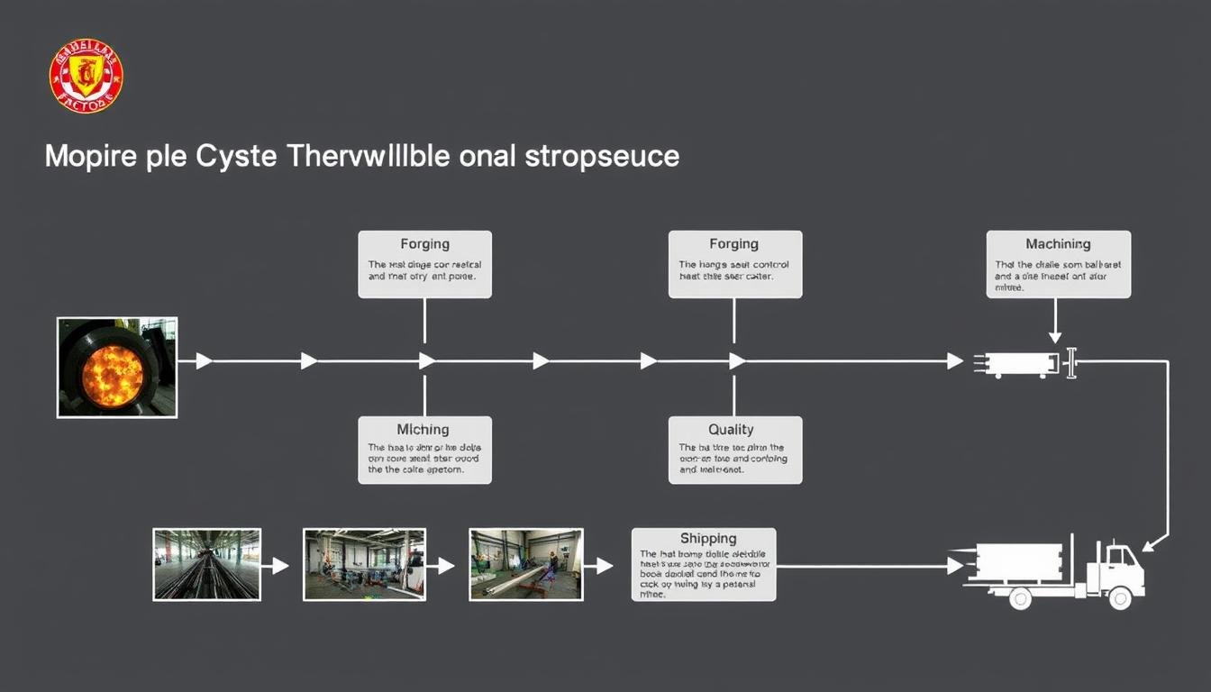 MAIKONG FACTORY production process flowchart showing metal forging workflow