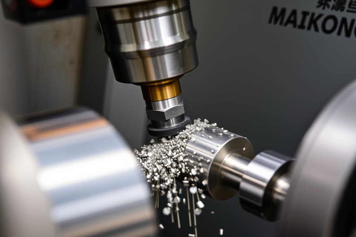 MAIKONG Factory CNC turning operation creating precision cylindrical components MAIKONG Factory CNC turning operation creating precision cylindrical components