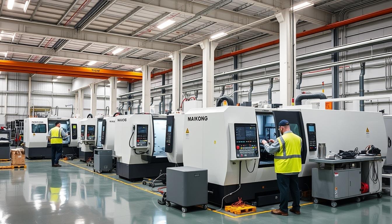 MAIKONG aluminum forging and machining facility with multiple CNC machines and forging equipment