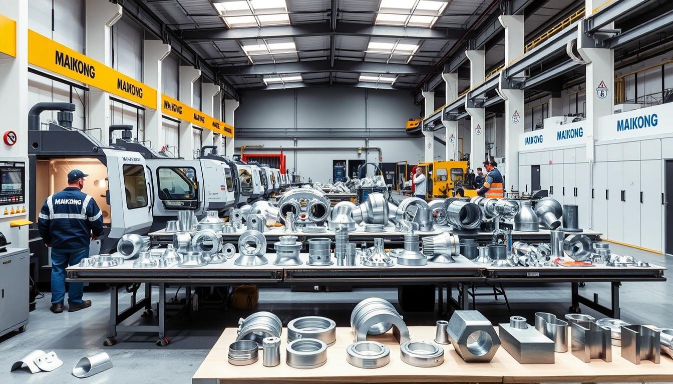 MAIKONG aluminum tool forging facility with modern equipment and finished aluminum forged components