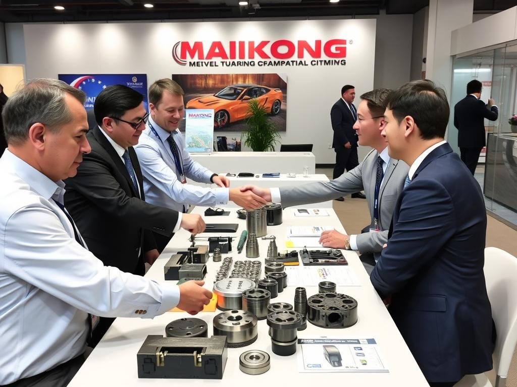 MAIKONG distributor partnership meeting with product samples