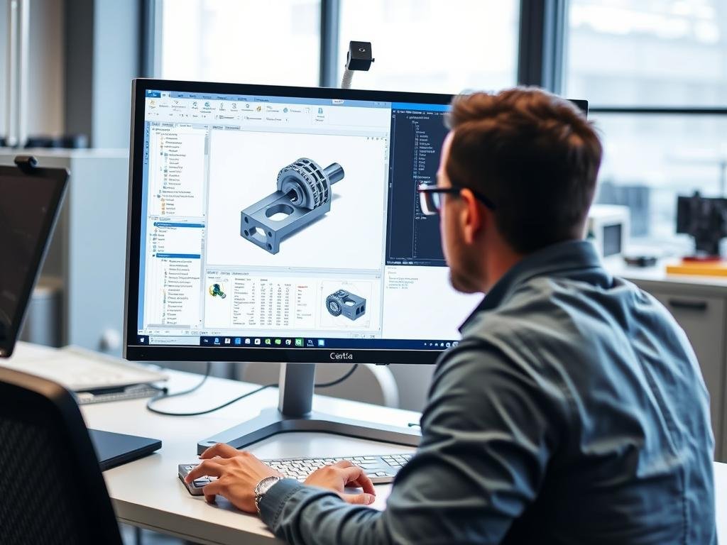 MAIKONG engineer using CATIA modeling software for quality aluminum forge design