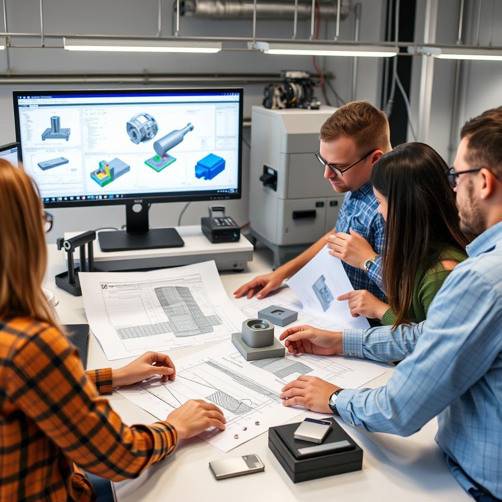 MAIKONG engineering team analyzing hot forging process