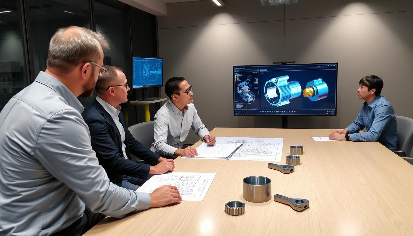 MAIKONG engineers collaborating with client on custom forge tooling design