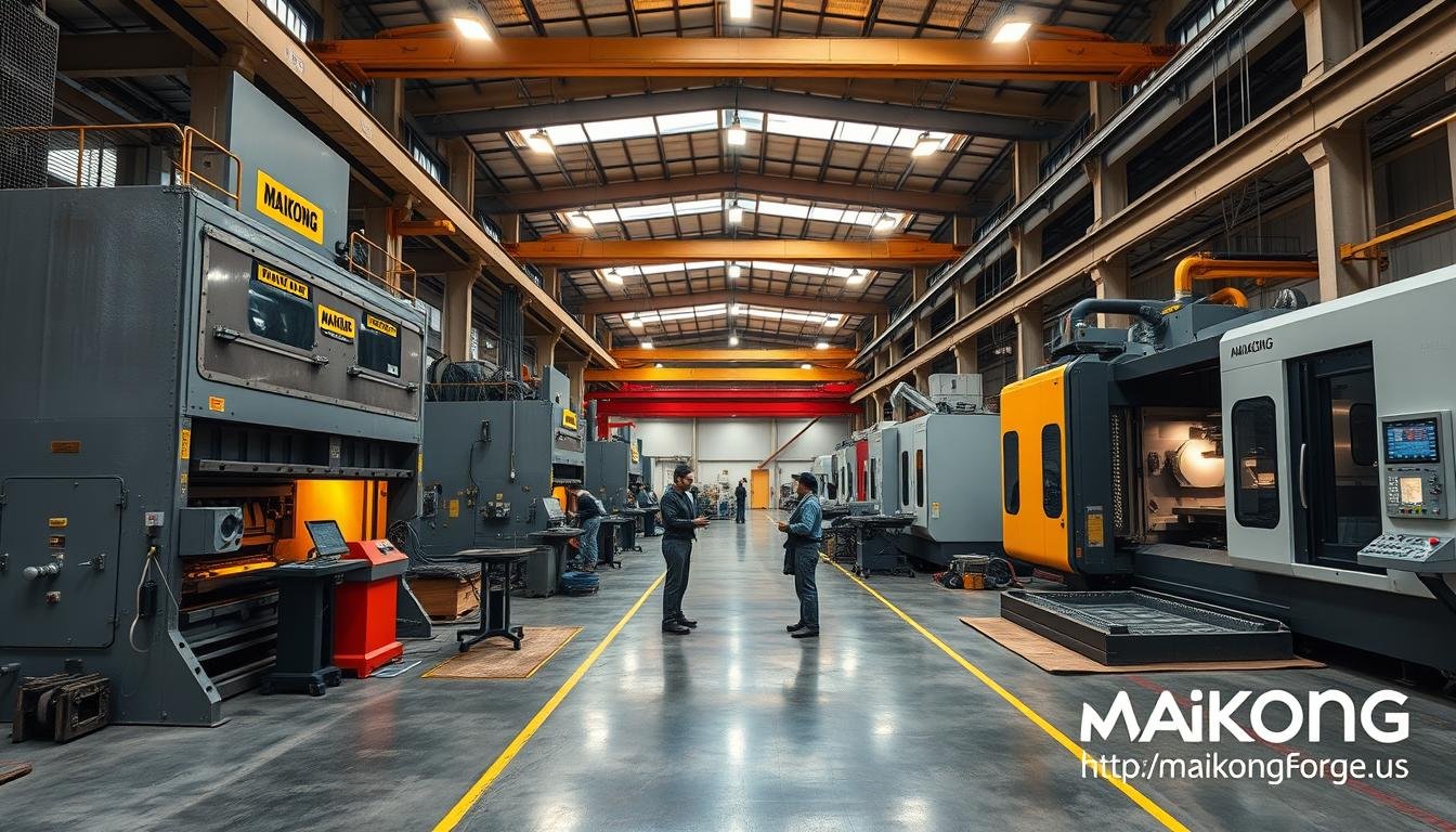 MAIKONG manufacturing facility showcasing both forging and CNC machining capabilities