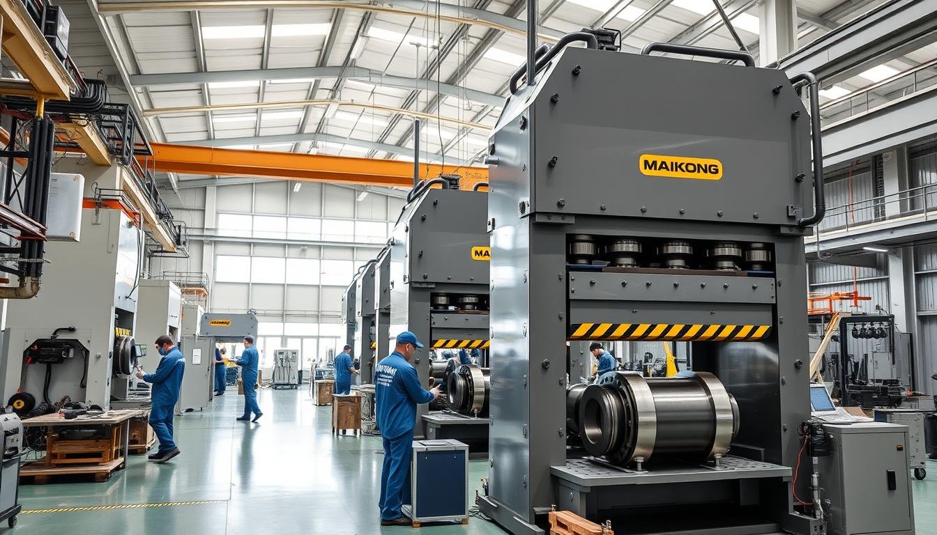 MAIKONG manufacturing facility with multiple forging press machines in production