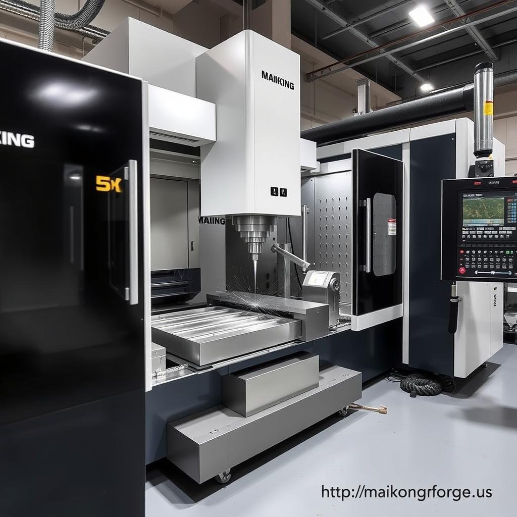 MAIKONG precision CNC machining center working on forged components