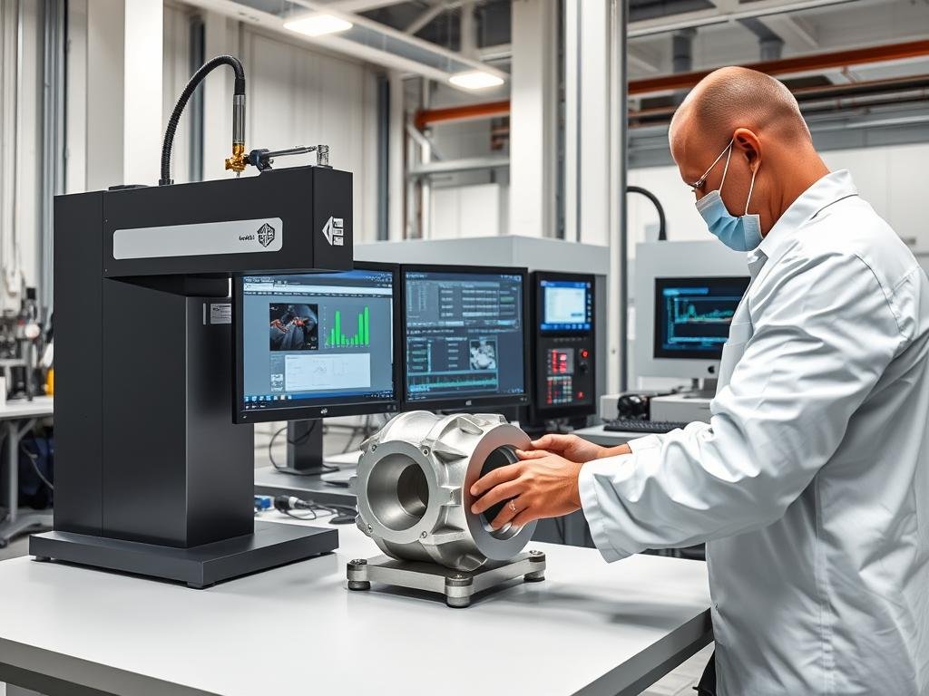 MAIKONG quality control laboratory performing aluminum alloy testing