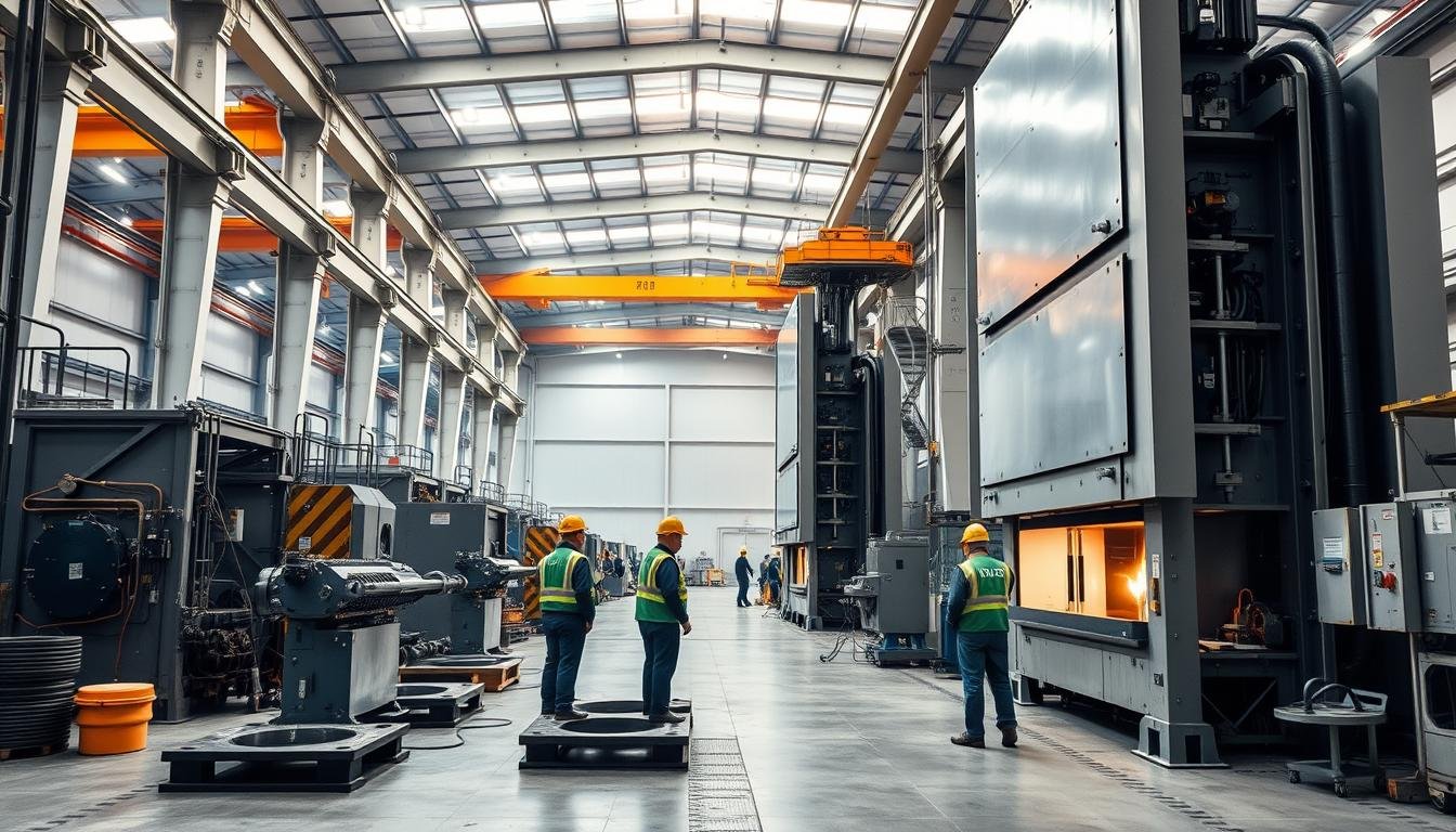 MAIKONG steel forging facility in Shenzhen showing advanced manufacturing equipment for steel forgings