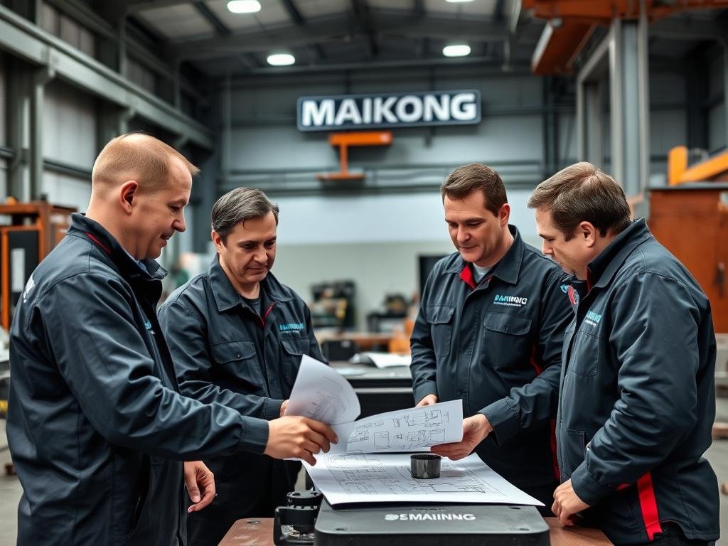 MAIKONG team members working on forge tooling project MAIKONG team members working on forge tooling project