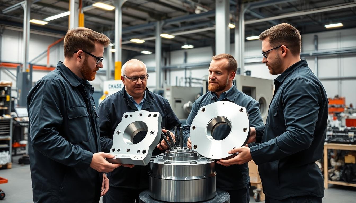 MAIKONG team members working on machined forged aluminum center production MAIKONG team members working on machined forged aluminum center production