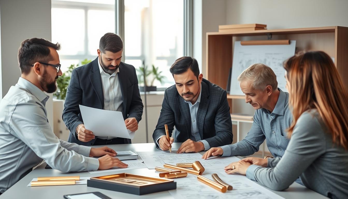 MAIKONG team members working with clients on brass extrusion projects