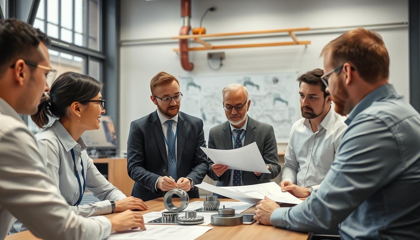 MAIKONG team members working with clients on steel forging projects