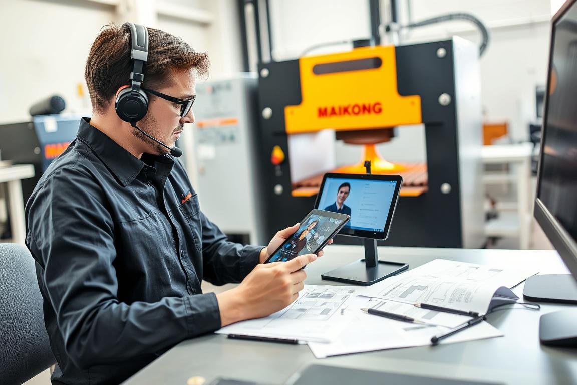 MAIKONG technical support specialist assisting a customer MAIKONG technical support specialist assisting a customer