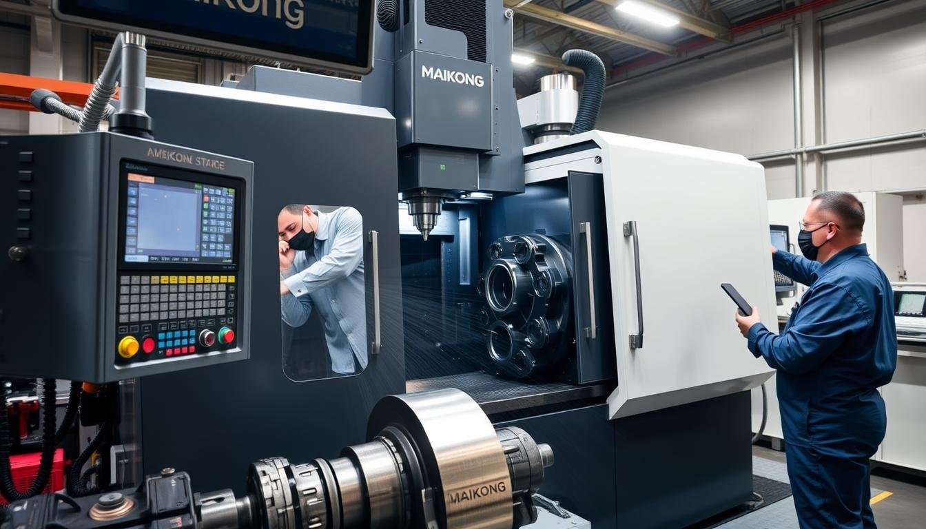 MAIKONG's CNC machining center processing forged steel components