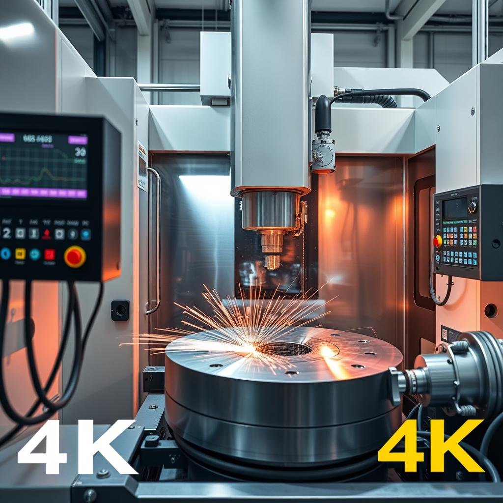 MAIKONG's CNC machining center producing precision steel components MAIKONG's CNC machining center producing precision steel components