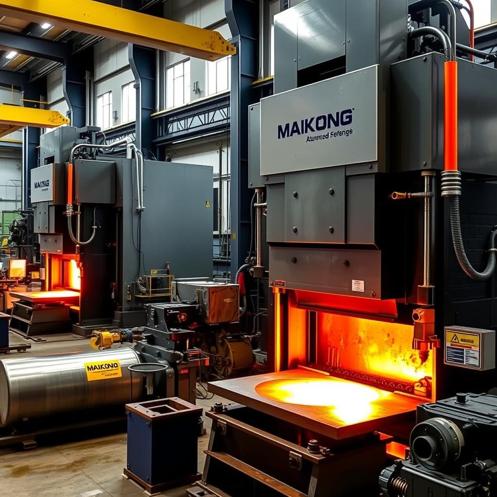 MAIKONG's advanced aluminum forging workshop with hydraulic presses