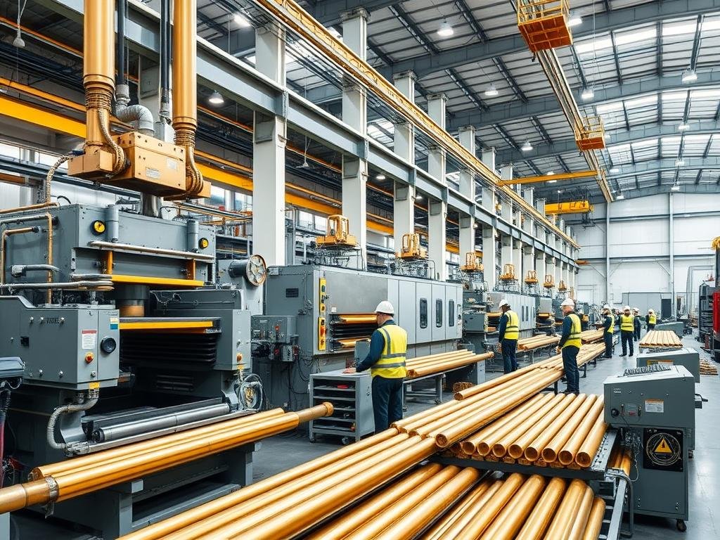 MAIKONG's advanced brass extrusion manufacturing facility