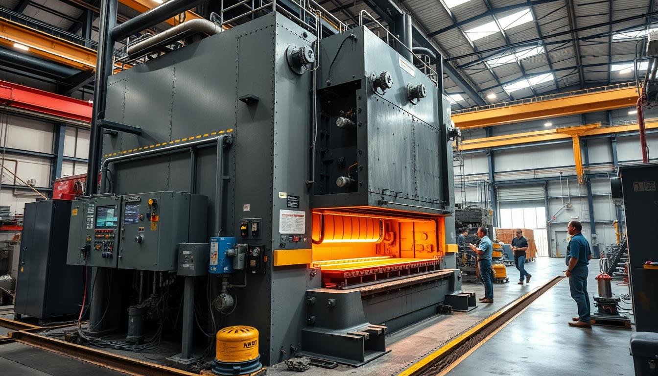 MAIKONG's advanced forging equipment including hydraulic presses and ring rolling mills