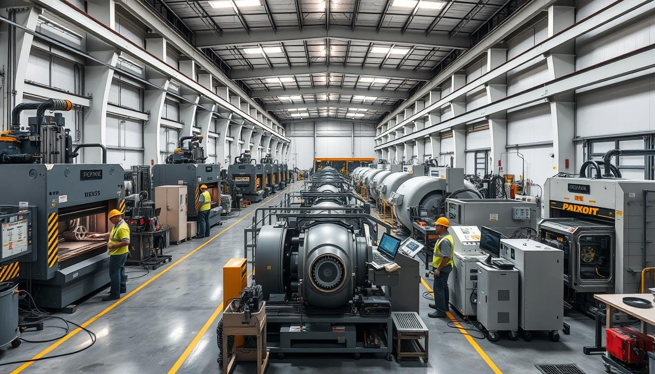 MAIKONG's aluminum forging facility showing advanced equipment and production floor MAIKONG's aluminum forging facility showing advanced equipment and production floor