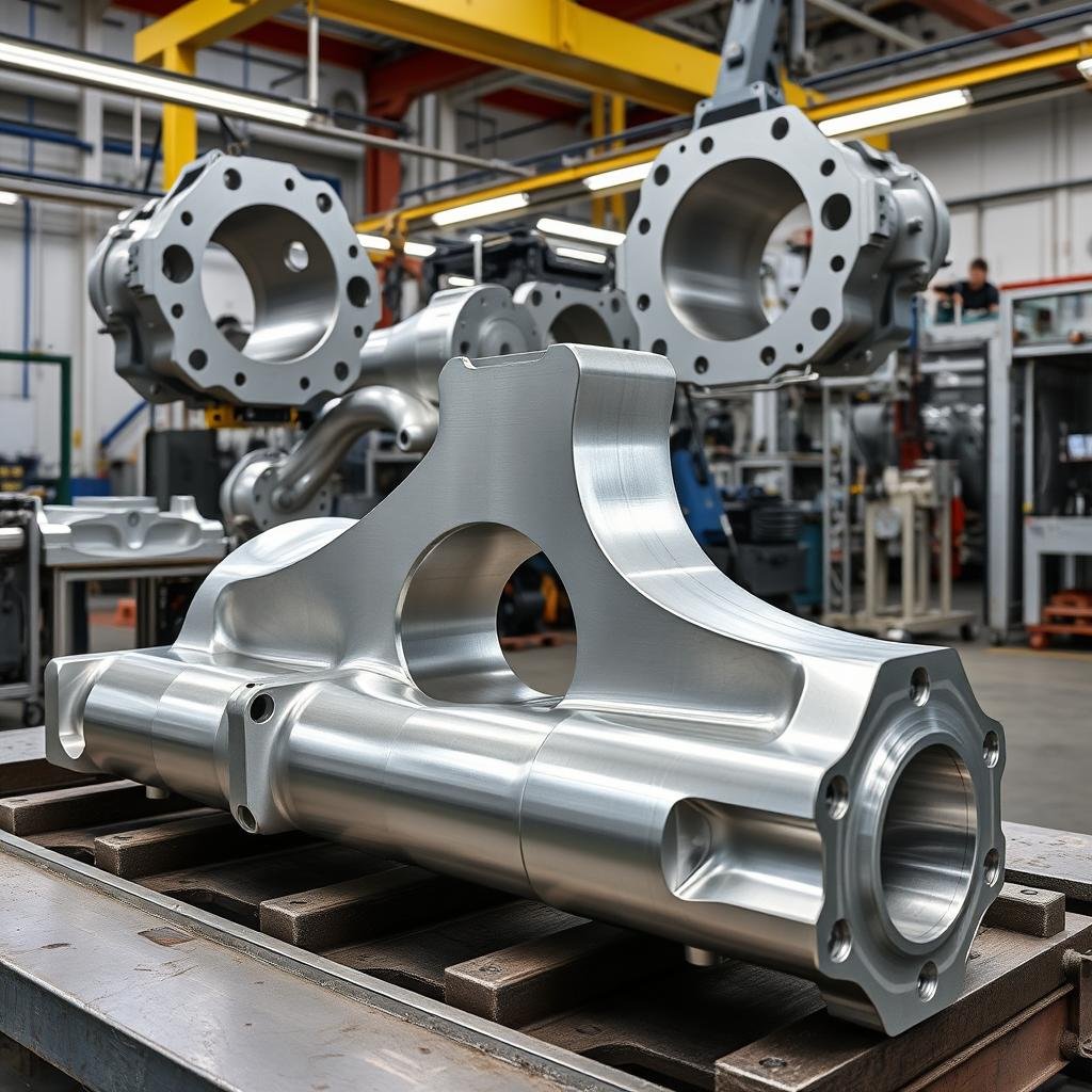 MAIKONG's aluminum forging process showing precision-formed components