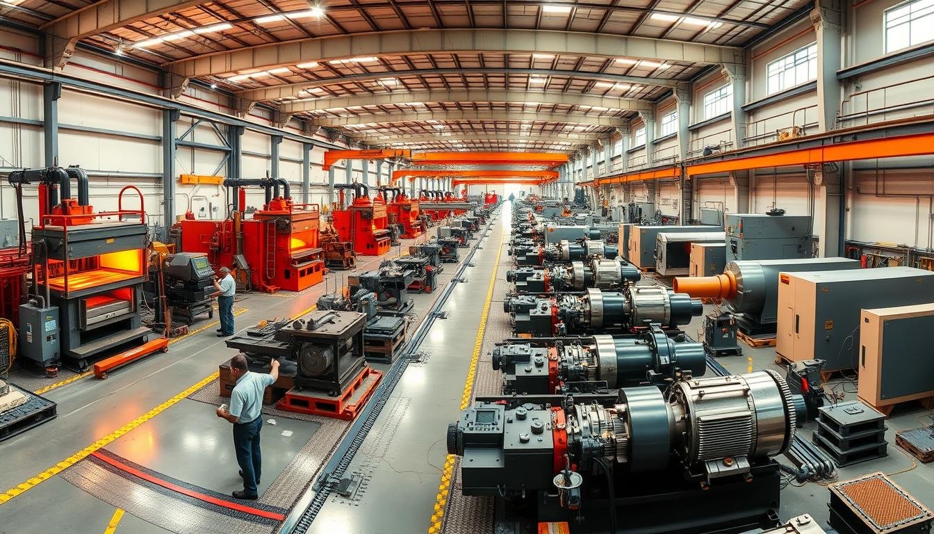 MAIKONG's aluminum forging production line showing the complete process workflow