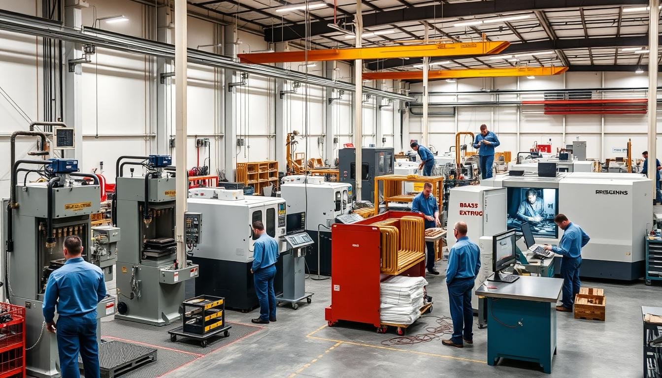 MAIKONG's brass extrusion manufacturing facility with modern equipment